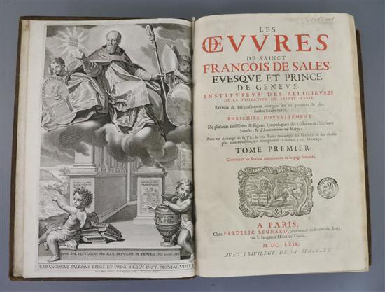 Saint Francoise de Sales - Les Oeuvres de Sainct Francois de Sales, evesque et prince de Geneve,